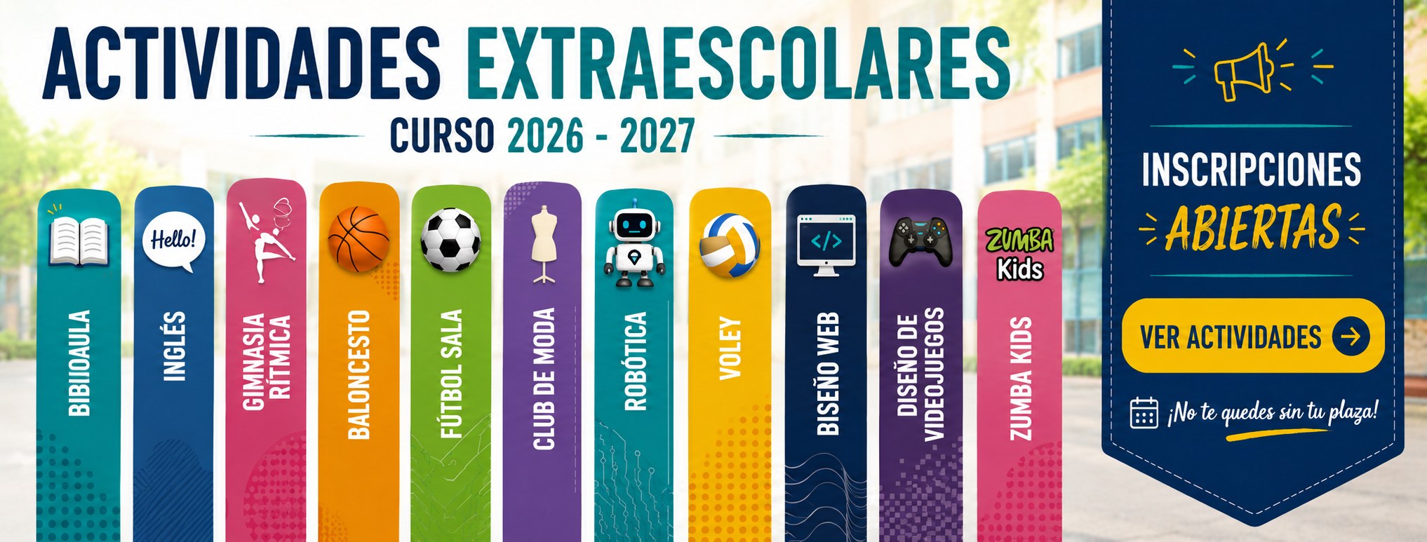 Actividades Extraescolares Curso 2026-2027 — Inscripciones abiertas