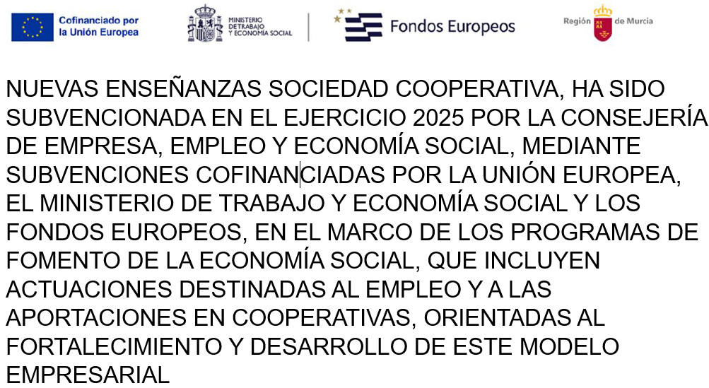 Subvención 2025 — Consejería de Empresa, Empleo y Economía Social, cofinanciada por la Unión Europea